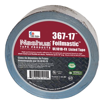 Tape; Foil Mastic, UL 181B-FX, 3 inch